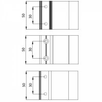 cerniera a pettine per G.A a collo lungo 3 ali disegno tecico